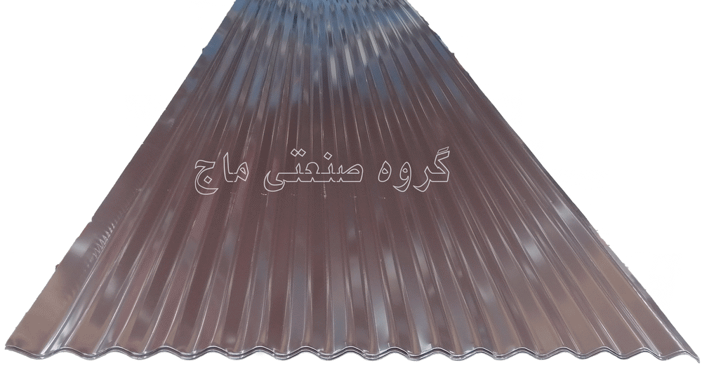  ورق شیروانی گالوانیزه ضخامت 40 طرح کرکره برند هفت الماس 1 مترمربع قهوه ای 