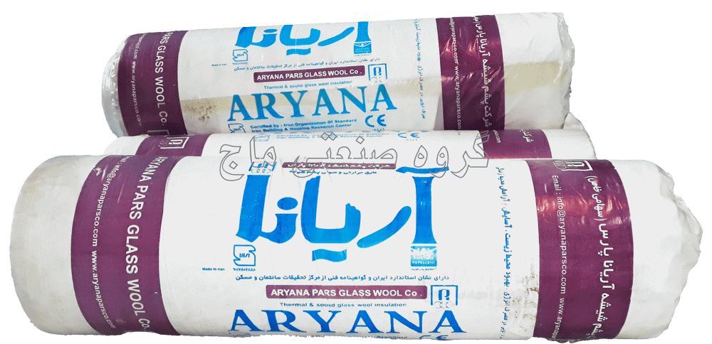  پشم شیشه آریانا رولی فویلدار 2 اینچ دانسیته 14 