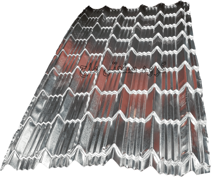 ورق شیروانی گالوانیزه ضخامت 48 طرح سفال جنووا برند هفت الماس 1 متر مربع