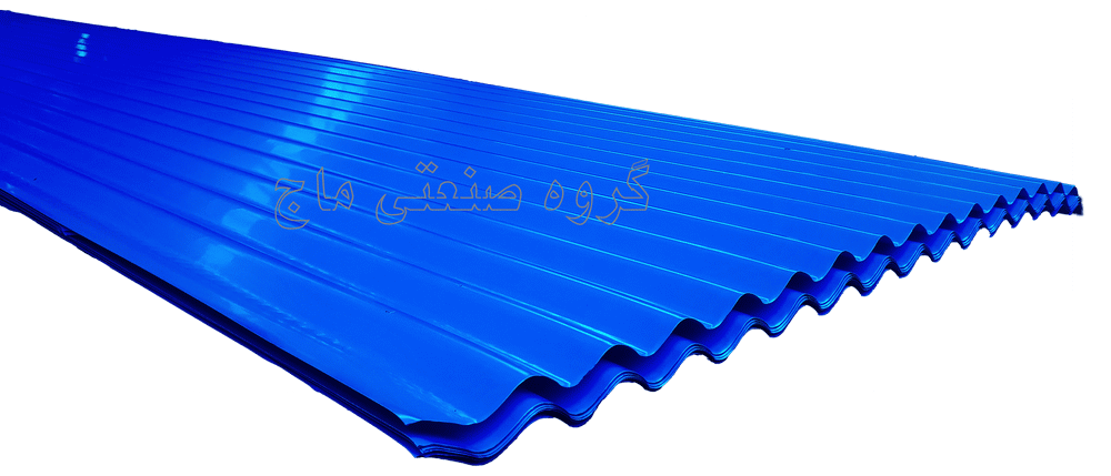  ورق شیروانی گالوانیزه ضخامت 40 طرح کرکره برند هفت الماس 1 مترمربع آبی 