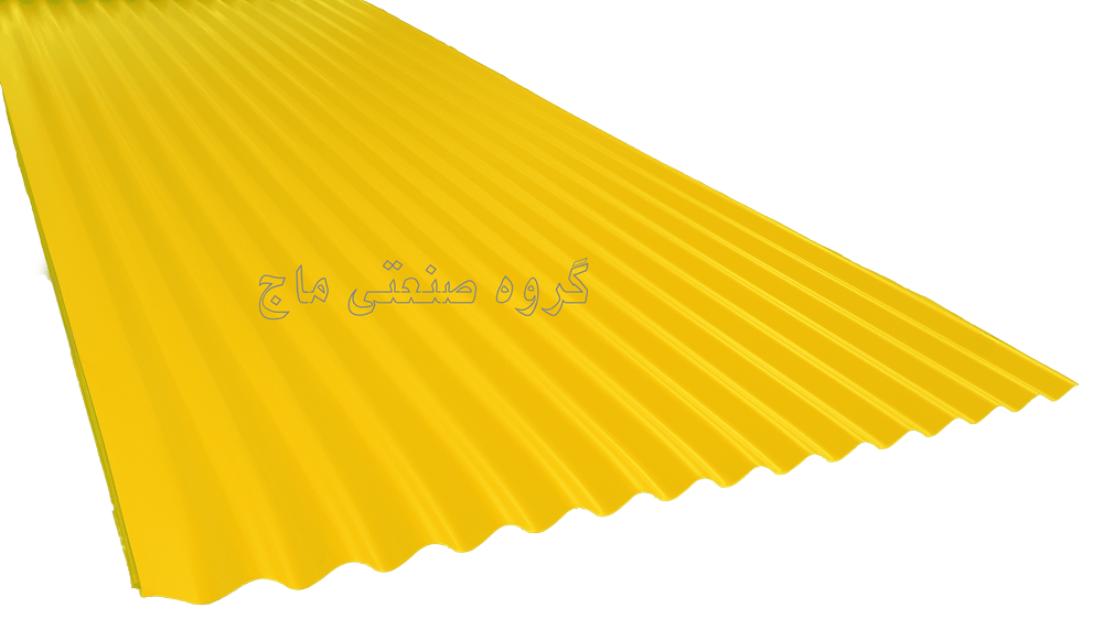  ورق شیروانی گالوانیزه ضخامت 48 طرح کرکره برند هفت الماس 1 مترمربع زرد 