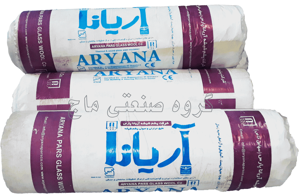  پشم شیشه آریانا رولی فویلدار 2 اینچ دانسیته 14 