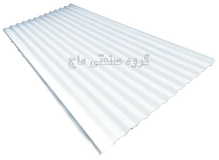 ورق شیروانی گالوانیزه ضخامت 40 طرح کرکره برند هفت الماس 1 مترمربع سفید