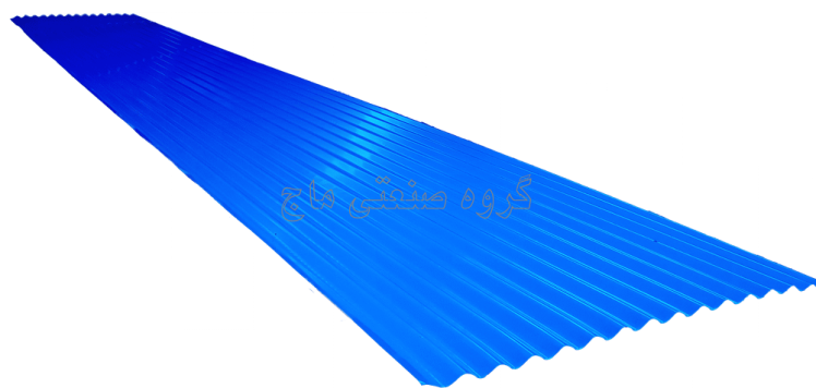 ورق شیروانی گالوانیزه ضخامت 40 طرح کرکره برند هفت الماس 1 مترمربع آبی