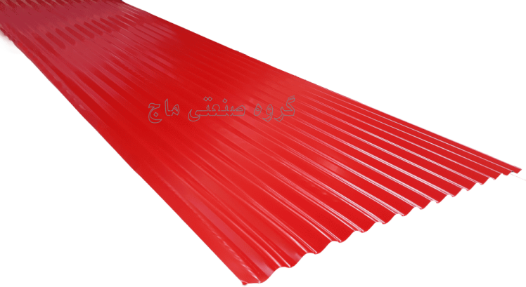ورق شیروانی گالوانیزه ضخامت 48 طرح کرکره برند هفت الماس 1 مترمربع قرمز