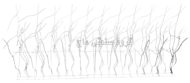 حفاظ شاخ گوزنی پر تراکم  ارتفاع 70 سانت رنگ سفید کوره ای