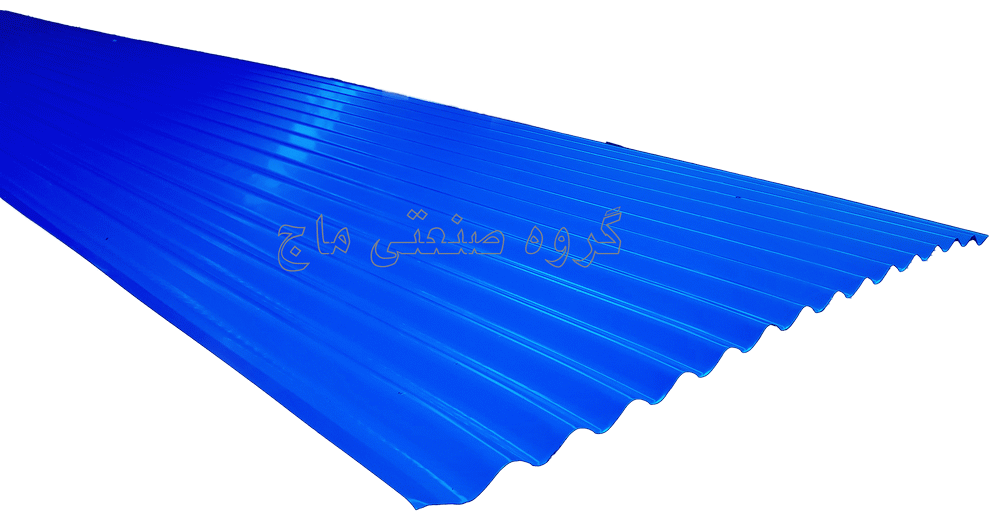  ورق شیروانی گالوانیزه ضخامت 40 طرح کرکره برند هفت الماس 1 مترمربع آبی 