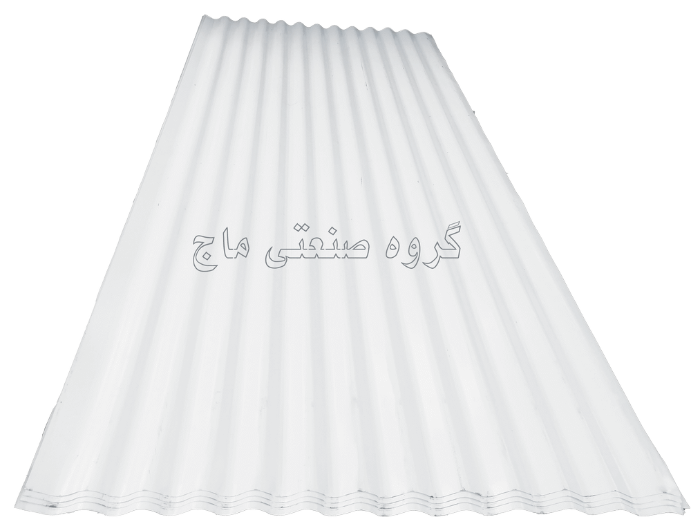  ورق شیروانی گالوانیزه ضخامت 48 طرح کرکره برند هفت الماس 1 مترمربع سفید 