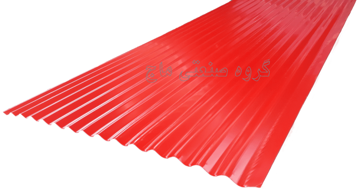ورق شیروانی گالوانیزه ضخامت 40 طرح کرکره برند هفت الماس 1 مترمربع قرمز