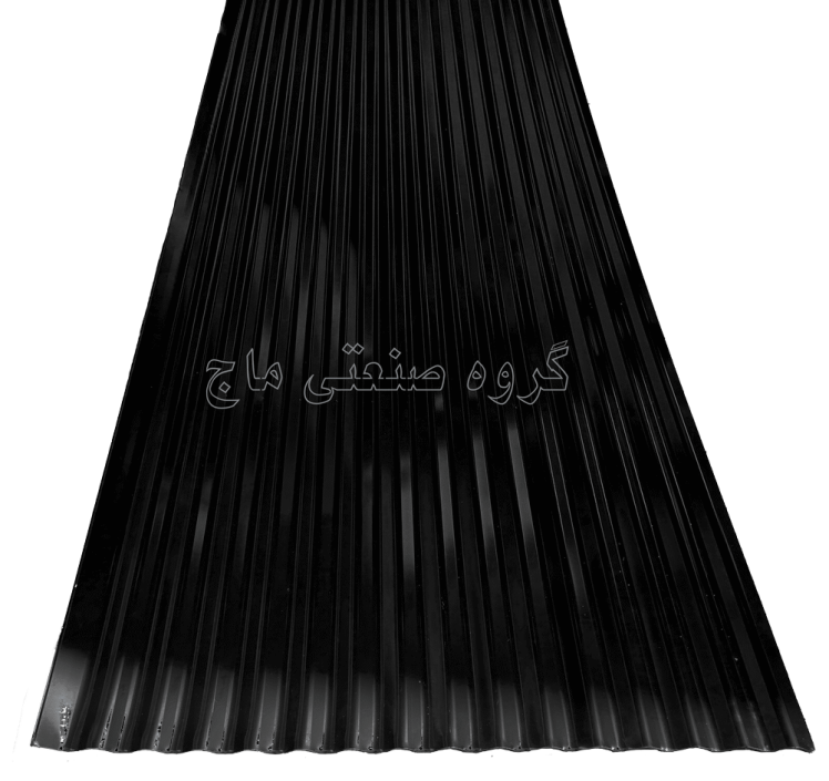 ورق شیروانی گالوانیزه ضخامت 40 طرح کرکره برند هفت الماس 1 مترمربع مشکی