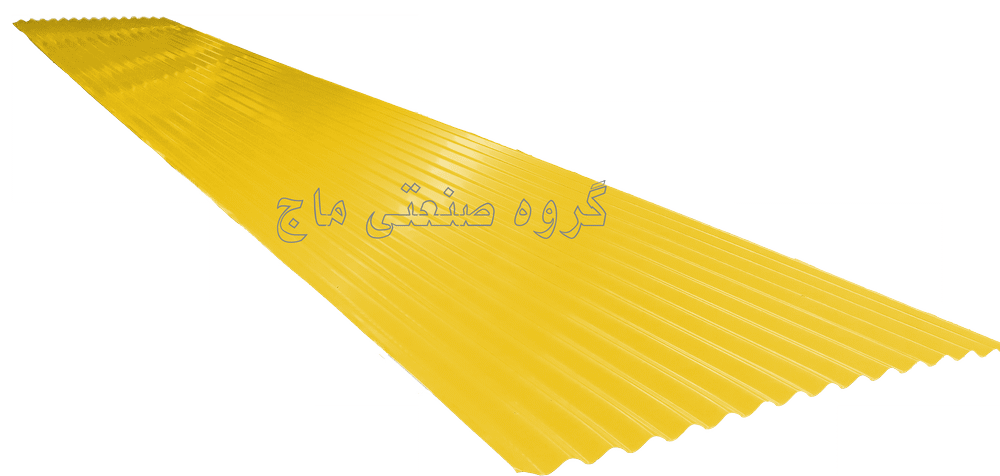  ورق شیروانی گالوانیزه ضخامت 48 طرح کرکره برند هفت الماس 1 مترمربع زرد 