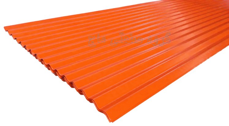 ورق شیروانی گالوانیزه ضخامت 48 طرح کرکره برند هفت الماس 1 مترمربع نارنجی