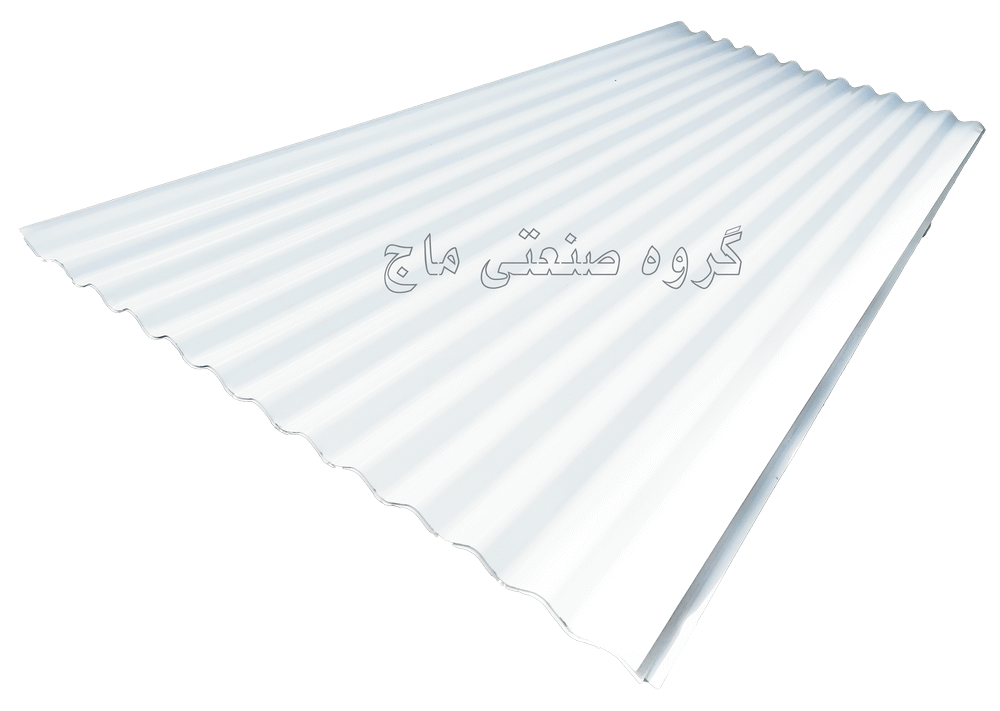  ورق شیروانی گالوانیزه ضخامت 48 طرح کرکره برند هفت الماس 1 مترمربع سفید 
