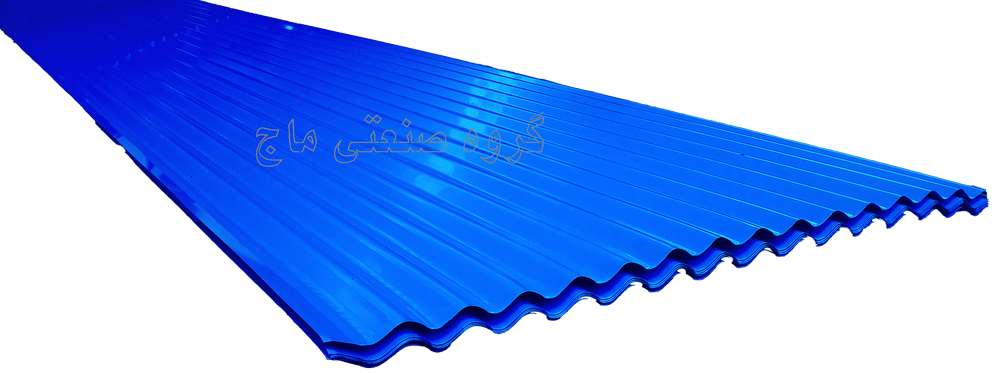  ورق شیروانی گالوانیزه ضخامت 40 طرح کرکره برند هفت الماس 1 مترمربع آبی 