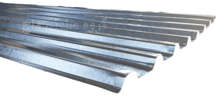 ورق شیروانی گالوانیزه ضخامت 40 طرح ذوزنقه برند هفت الماس 1 متر مربع 