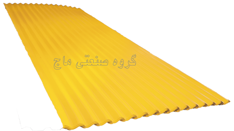 ورق شیروانی گالوانیزه ضخامت 48 طرح کرکره برند هفت الماس 1 مترمربع زرد