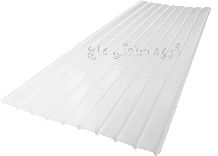 ورق شیروانی گالوانیزه ضخامت 48 طرح دامپا لمبه برند هفت الماس 1 مترمربع سفید