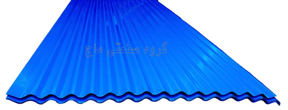  ورق شیروانی گالوانیزه ضخامت 40 طرح کرکره برند هفت الماس 1 مترمربع آبی 