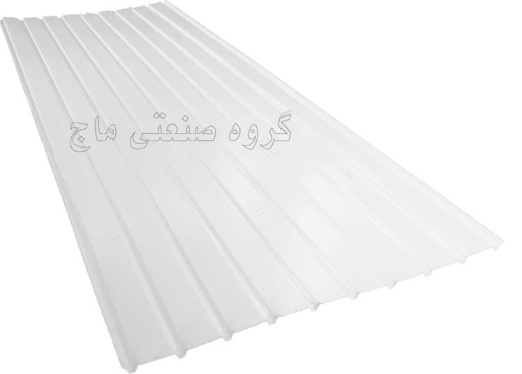 ورق شیروانی گالوانیزه ضخامت 40 طرح دامپا لمبه برند هفت الماس 1 مترمربع سفید